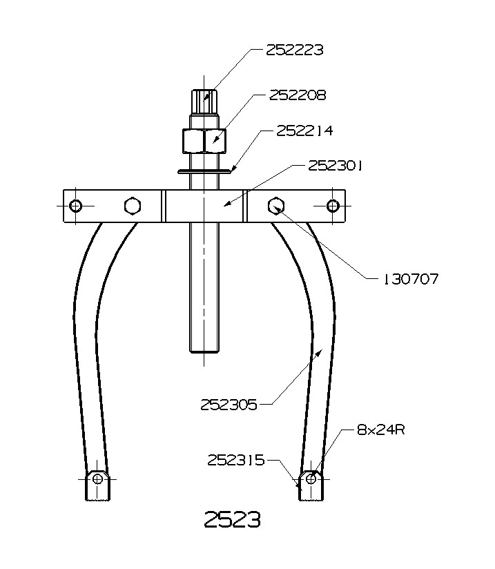 PUENTE EXTRACTOR MECÁNICO INTERIOR FORZA SERIE 2500